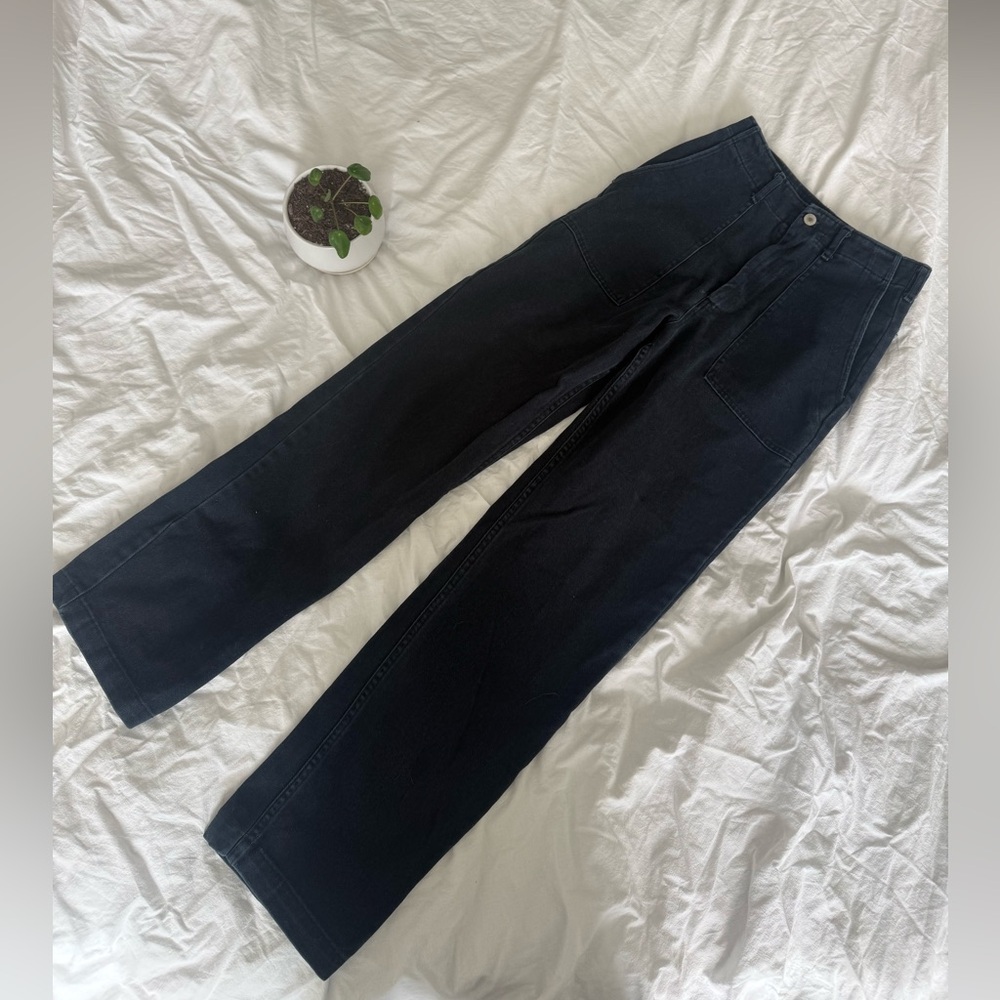 John Galt California Wide Leg Jeans - Black, Size 24